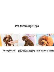 1 Set Pet Grooming Scissors + Comb Set, Upward Curved Scissors, For Skin