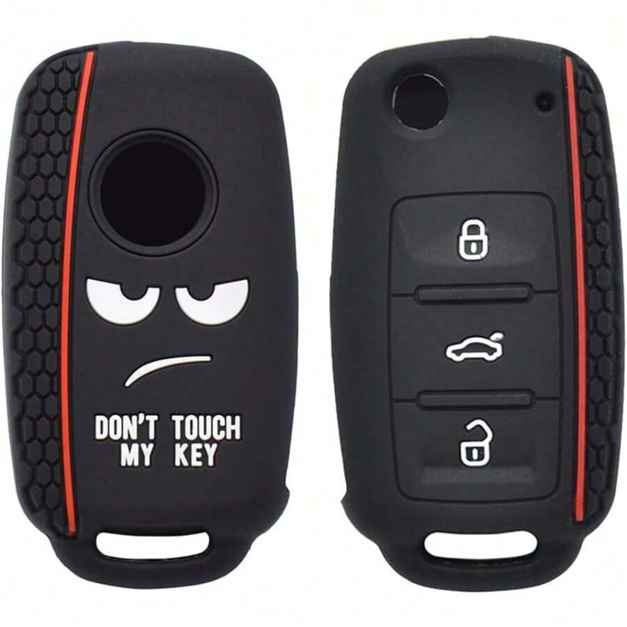 1pc Silicone 3 Button Remote Key Case Fob Shell Cover For VW Beetle Caddy Eos Jetta Golf Polo Scirocco Sharan Tiguan Touran Passat Bora Transporter T5
