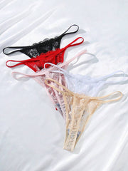 5 kom/pakovanje seksi ženske gaćice G-string od čipke, prozračne i udobne