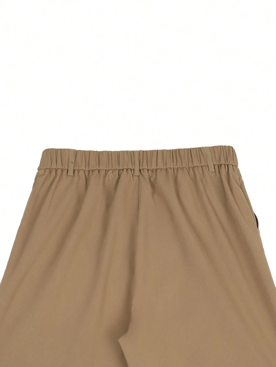 Muške ležerne pantalone za odelo jednobojne sa džepovima, formalne