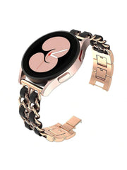 Galaxy Watch 4 5 6 7 Pro 40/41mm 42mm 44mm 45mm 47mm 43mm Active2 Gear S3, podesiva narukvica od kože i metala