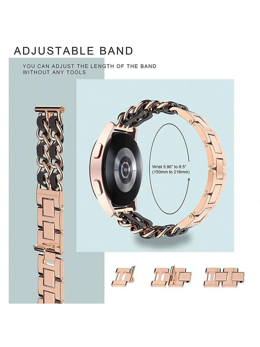 Galaxy Watch 4 5 6 7 Pro 40/41mm 42mm 44mm 45mm 47mm 43mm Active2 Gear S3, podesiva narukvica od kože i metala
