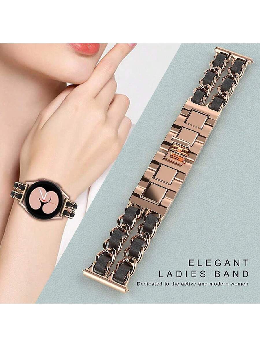 Galaxy Watch 4 5 6 7 Pro 40/41mm 42mm 44mm 45mm 47mm 43mm Active2 Gear S3, podesiva narukvica od kože i metala