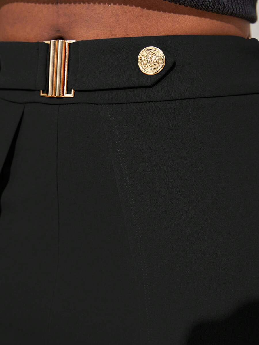 Ženske duge pantalone sa razdeljenim donjim delom, široke nogavice