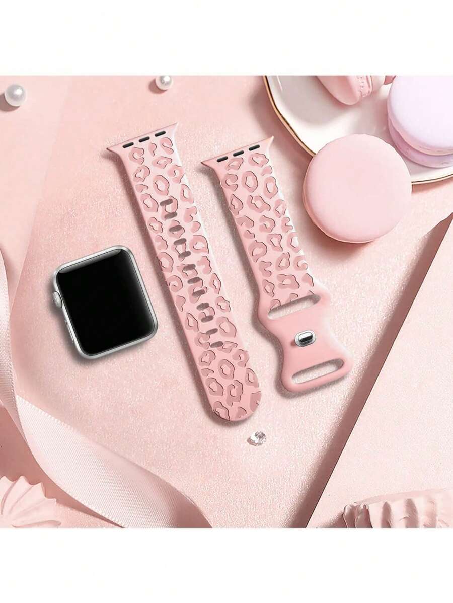 2 komada narukvice za sat sa leopard printom i gravurom, kompatibilna sa Apple Watch 49mm 46mm 45mm 44mm 42mm 41mm 40mm 38mm