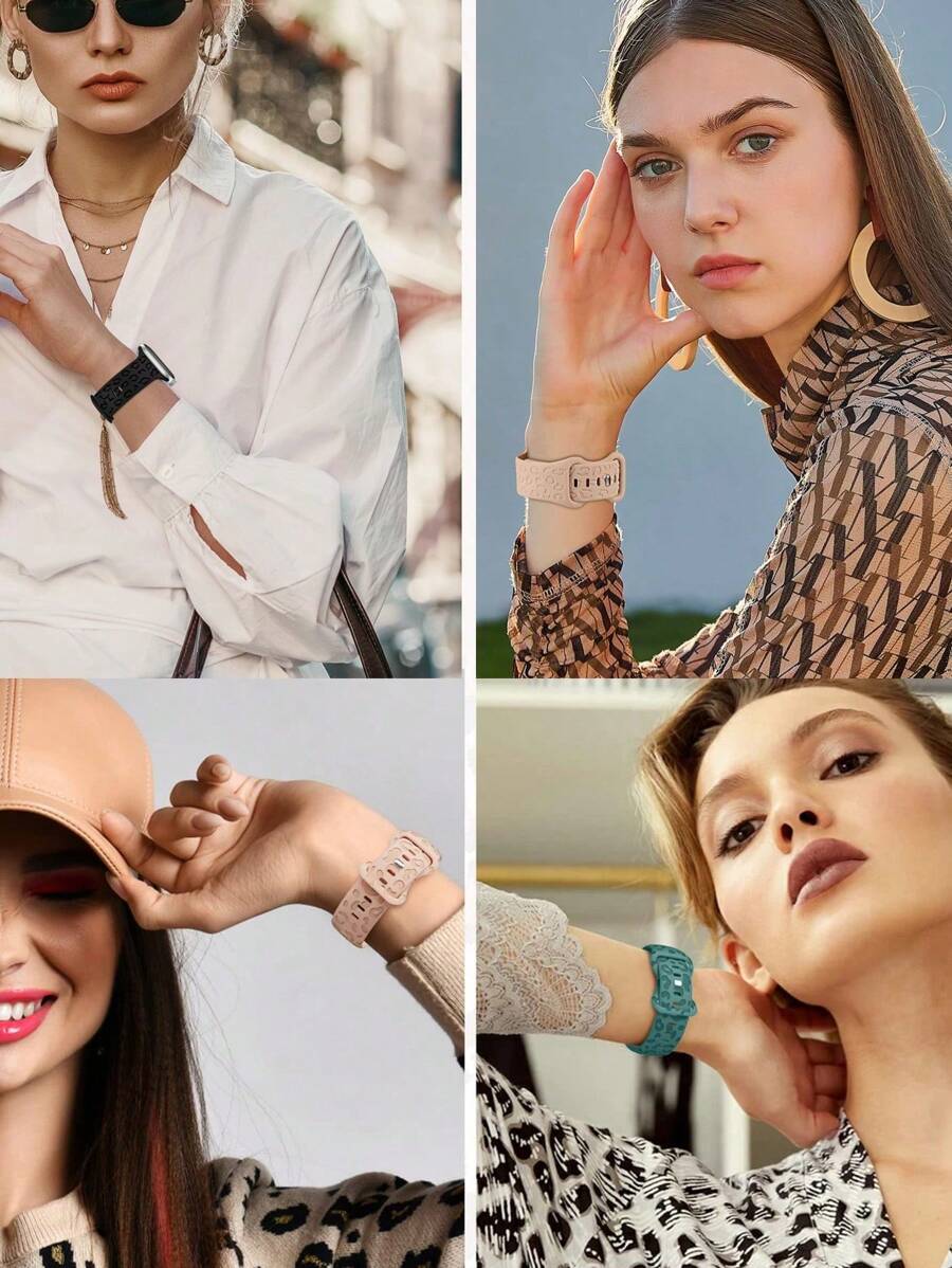 2 komada narukvice za sat sa leopard printom i gravurom, kompatibilna sa Apple Watch 49mm 46mm 45mm 44mm 42mm 41mm 40mm 38mm