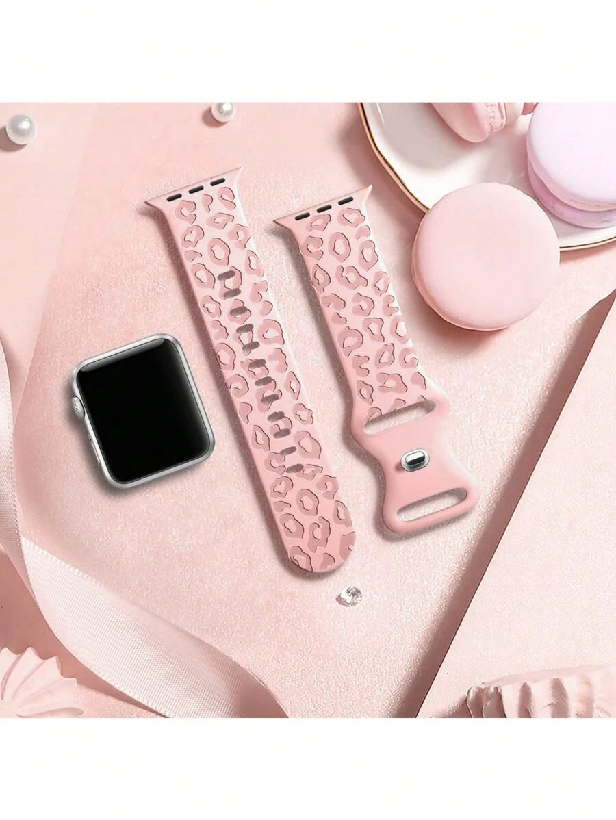 2 komada narukvice za sat sa leopard printom i gravurom, kompatibilna sa Apple Watch 49mm 46mm 45mm 44mm 42mm 41mm 40mm 38mm