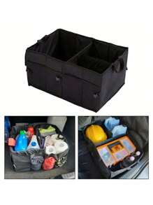 1pc Car Trunk Organizer, Oxford Cloth Storage Box Bag Container, Portable Foldable Storage Bag