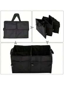 1pc Car Trunk Organizer, Oxford Cloth Storage Box Bag Container, Portable Foldable Storage Bag
