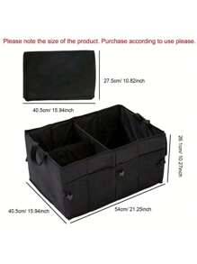 1pc Car Trunk Organizer, Oxford Cloth Storage Box Bag Container, Portable Foldable Storage Bag