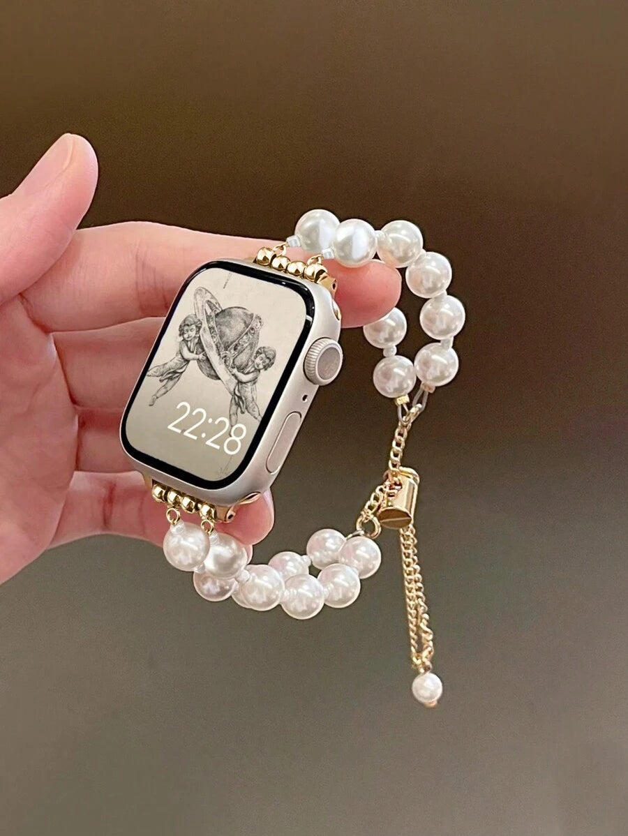 Luksuzna metalna narukvica za sat za žene u zlatnoj boji sa lancem, odgovara za 38/40/41/44/45/49/42/46 mm za Apple Watch S11/SE3/Ultra3/Ultra/SE/SE2/10/9/8/7/6/5/4/3/2/1