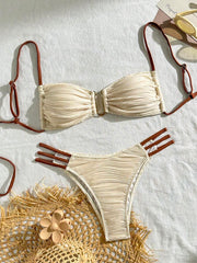 Jednobojni bikini set za žene