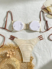 Jednobojni bikini set za žene
