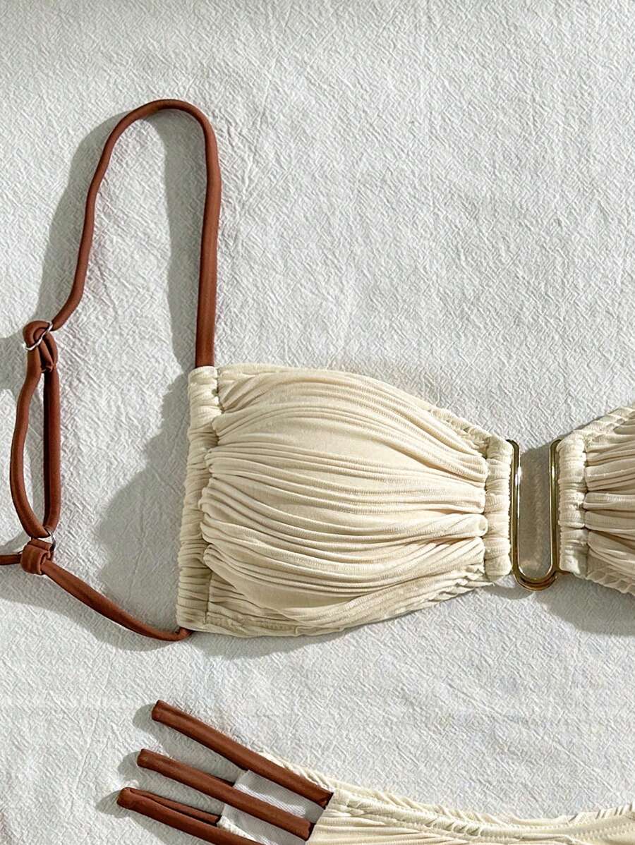 Jednobojni bikini set za žene