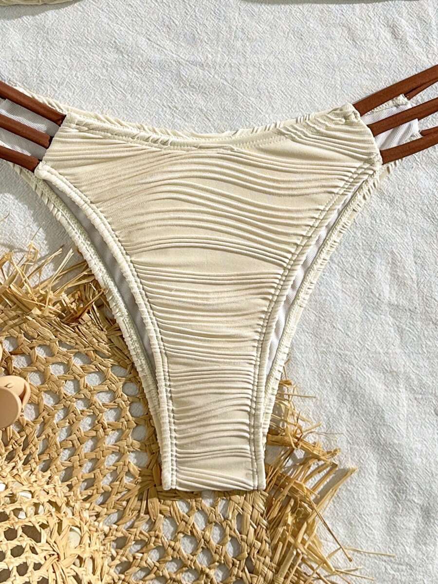 Jednobojni bikini set za žene