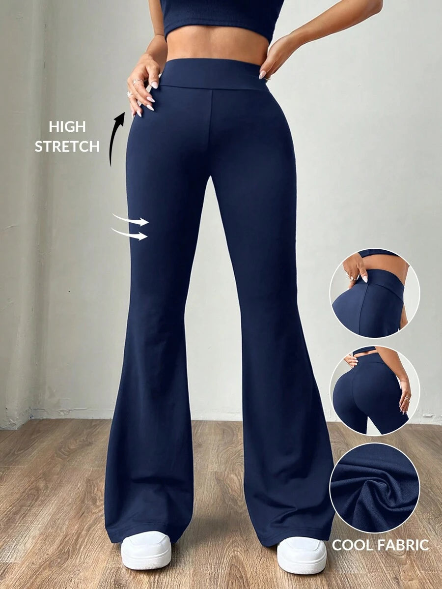 Ženske uske pantalone sa raširenim nogavicama