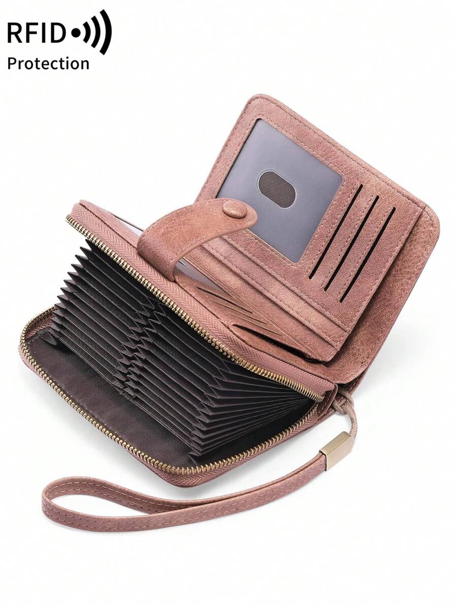 Kratki novčanik sa RFID zaštitom – vintage