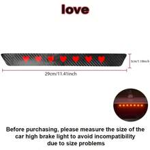 1pc Car High Brake Light Decorative Sticker, Carbon Fiber Tail Light Sticker, Rear Taillight Modification Cartoon Cute Demon Eye Projector Sticker, Light Transmittance Film