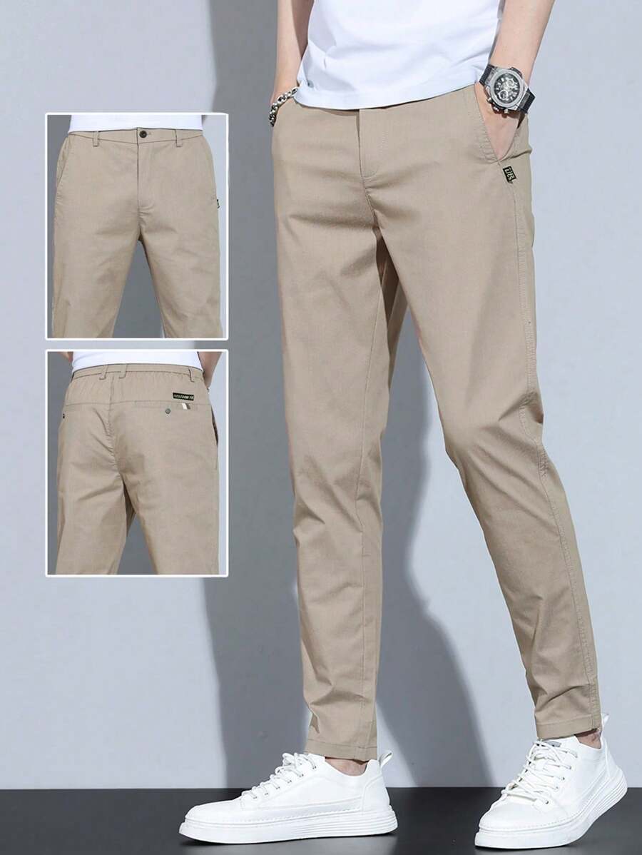 Muške ležerne deblje pantalone jednobojne sa termo postavom