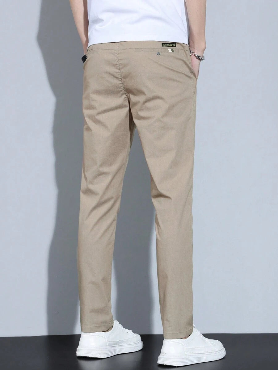 Muške ležerne deblje pantalone jednobojne sa termo postavom