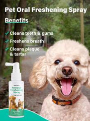 GJYC PET 2.03 Fl Oz Ice Cream Flavored Breath Spray For Dogs And Cats, Instant Fresh Breath, No Brushing Required Teeth Cleaning Solution, Fights Plaque And Tartar, Removes Dog And Cat Odor