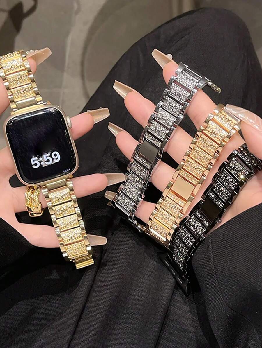 Narukvica za Apple Watch, uniseks, sjajna modna narukvica kompatibilna sa Apple Watch 38mm 40mm 41mm 42mm 45mm 46mm 49mm, Series 10/9/8/7/6/5/4/3/2/1/SE/Ultra, podesiva