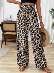 Ženske pantalone sa leopard printom, jesenja tkanina za žene