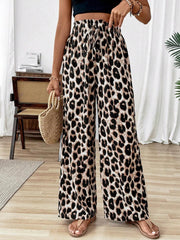 Ženske pantalone sa leopard printom, jesenja tkanina za žene