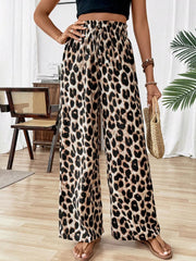 Ženske pantalone sa leopard printom, jesenja tkanina za žene