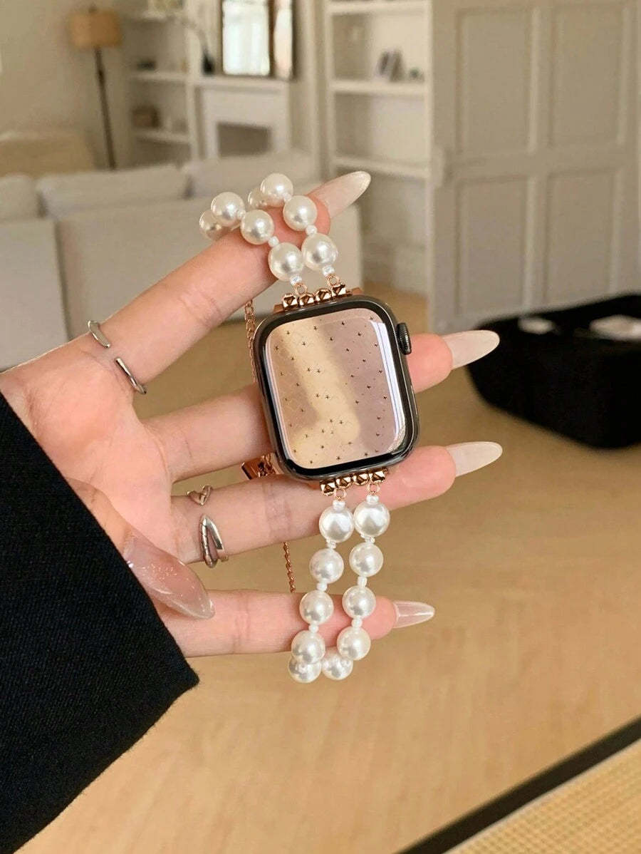 Luksuzna metalna narukvica za sat za žene u zlatnoj boji sa lancem, odgovara za 38/40/41/44/45/49/42/46 mm za Apple Watch S11/SE3/Ultra3/Ultra/SE/SE2/10/9/8/7/6/5/4/3/2/1