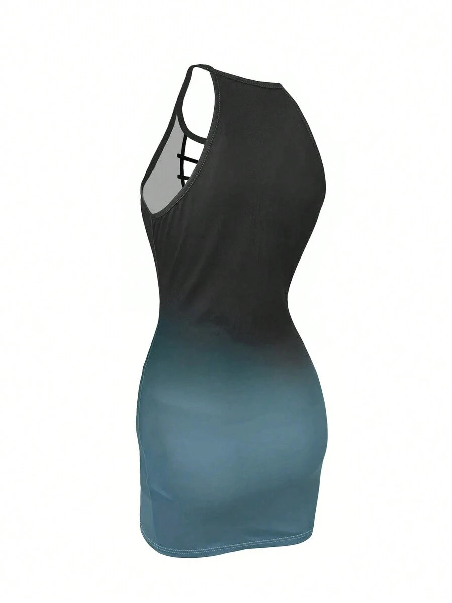 Elegantna Seksi Gradijentna Bodycon Mini Haljina
