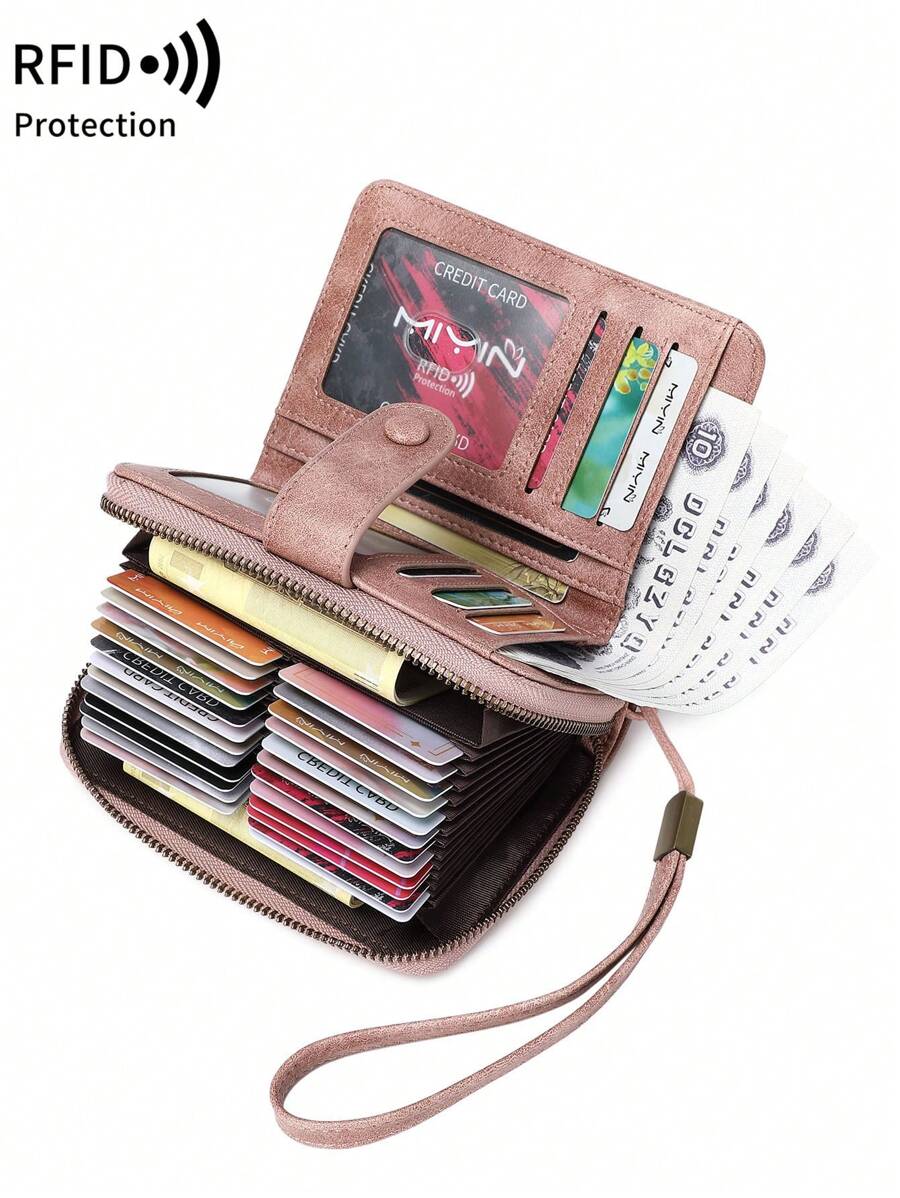 Kratki novčanik sa RFID zaštitom – vintage