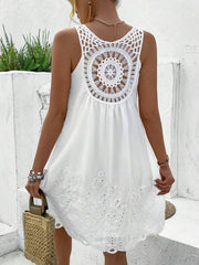 Breezaya Lace Splice Sleeveless Dress Vacation Beach Outfits Women