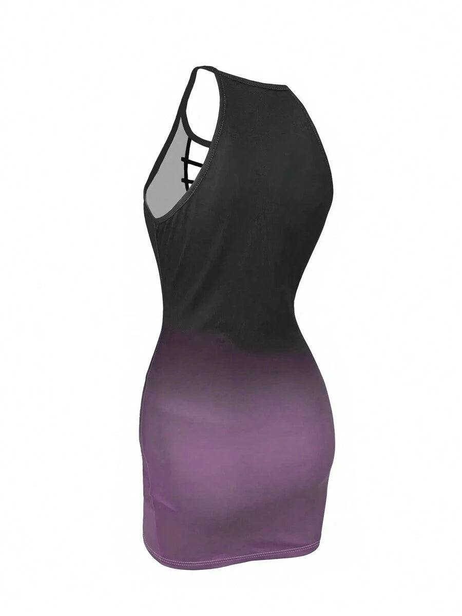 Elegantna Seksi Gradijentna Bodycon Mini Haljina