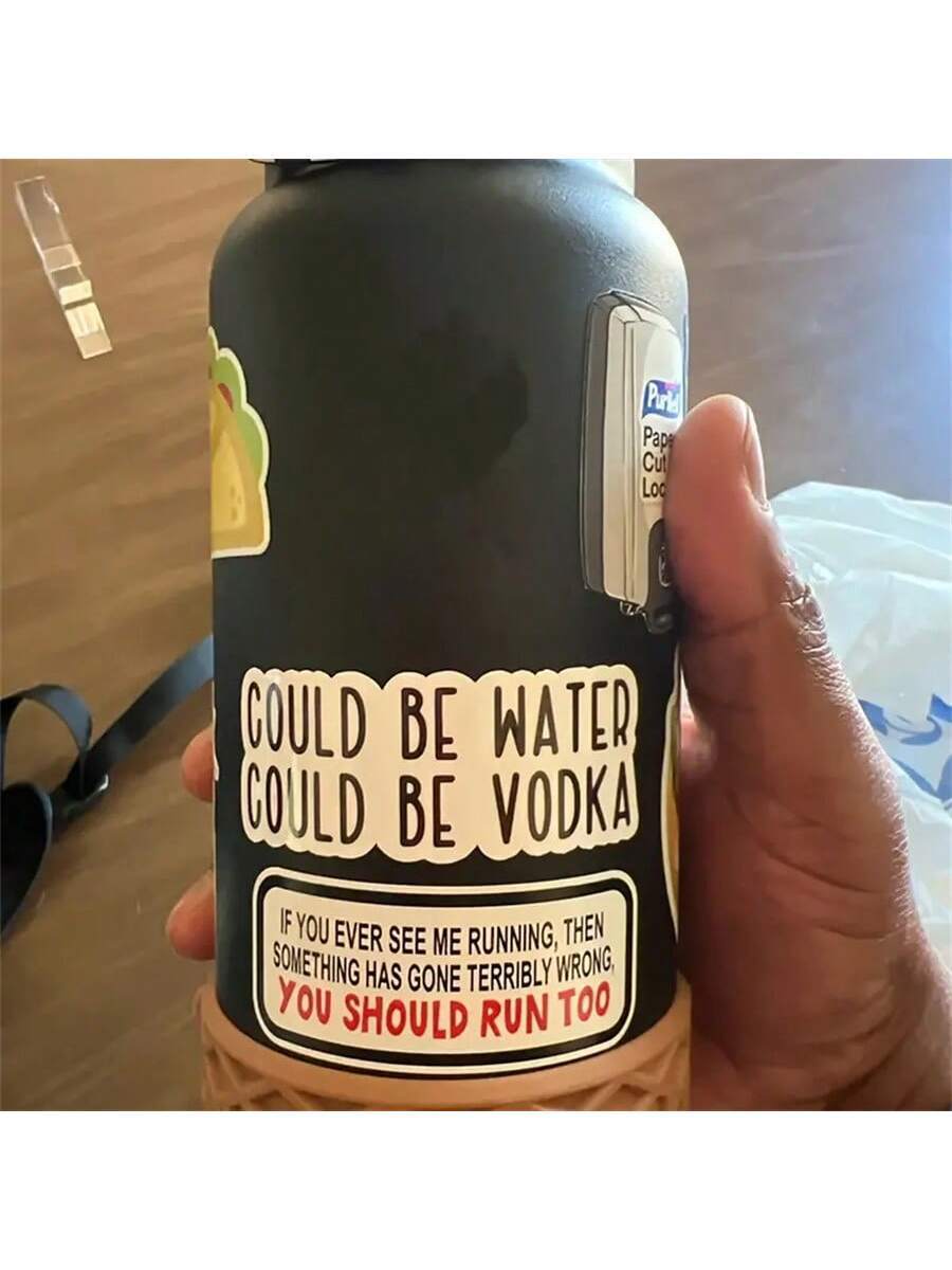 3-inčna vodootporna PVC nalepnica  "Could Be Water, Could Be Vodka"