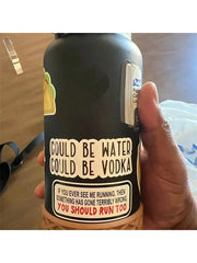 3-inčna vodootporna PVC nalepnica  "Could Be Water, Could Be Vodka"
