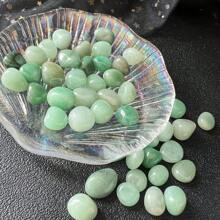 100g High Quality Natural Smooth Green Donglinggun Pebbles, Suitable For Succulent Planters, Cacti, Bonsai, Vase Filler, Potted Plants, Aquarium And Glass Containers. Ideal For Home Decor And Creative Indoor/Outdoor Design.