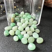 100g High Quality Natural Smooth Green Donglinggun Pebbles, Suitable For Succulent Planters, Cacti, Bonsai, Vase Filler, Potted Plants, Aquarium And Glass Containers. Ideal For Home Decor And Creative Indoor/Outdoor Design.