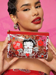 Betty Boop 1 kom set lagane kozmetičke torbe od poliesterskih vlakana sa štampanim crtanim uzorkom