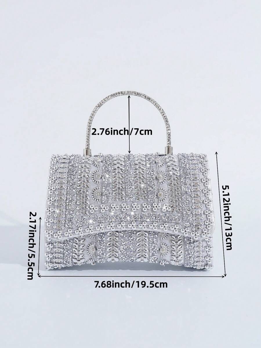 Torba sa šljokicama i kristalima, elegantna