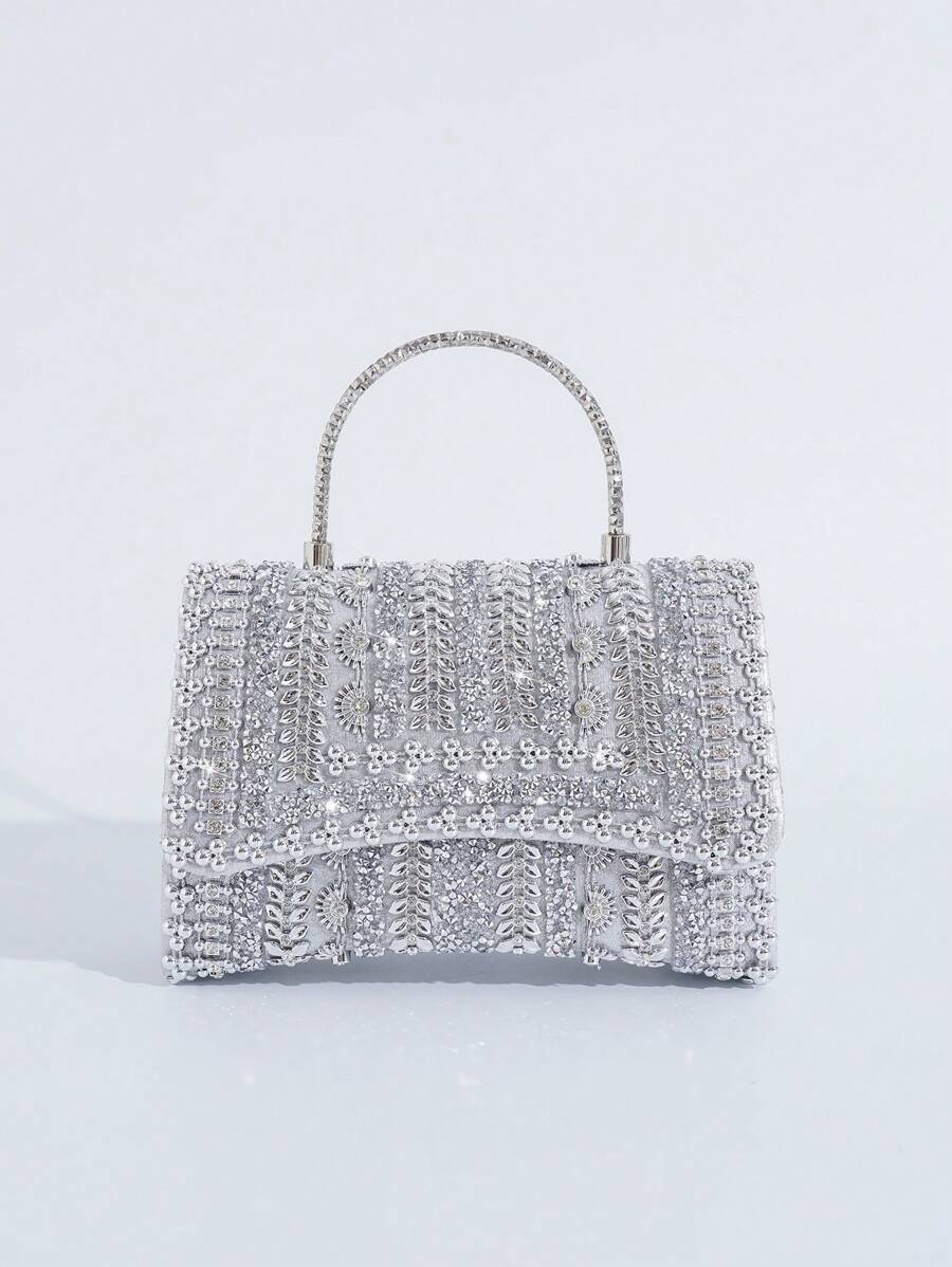 Torba sa šljokicama i kristalima, elegantna