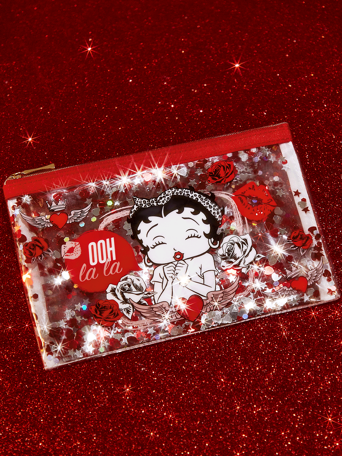 Betty Boop 1 kom set lagane kozmetičke torbe od poliesterskih vlakana sa štampanim crtanim uzorkom