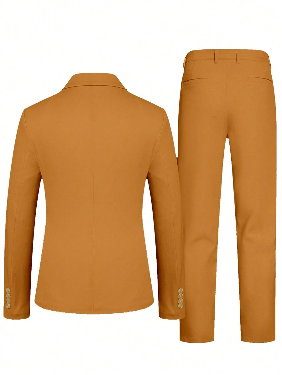 Muško odelo od 2 dela sa jednim dugmetom, slim fit, formalno