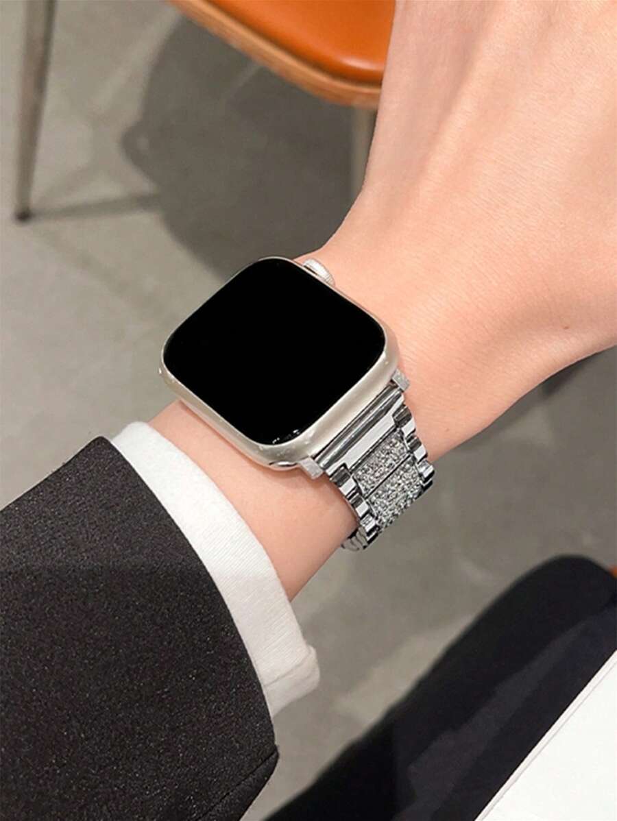 Metalna narukvica za sat sa kristalima, kompatibilna sa Apple Watch, odličan poklon