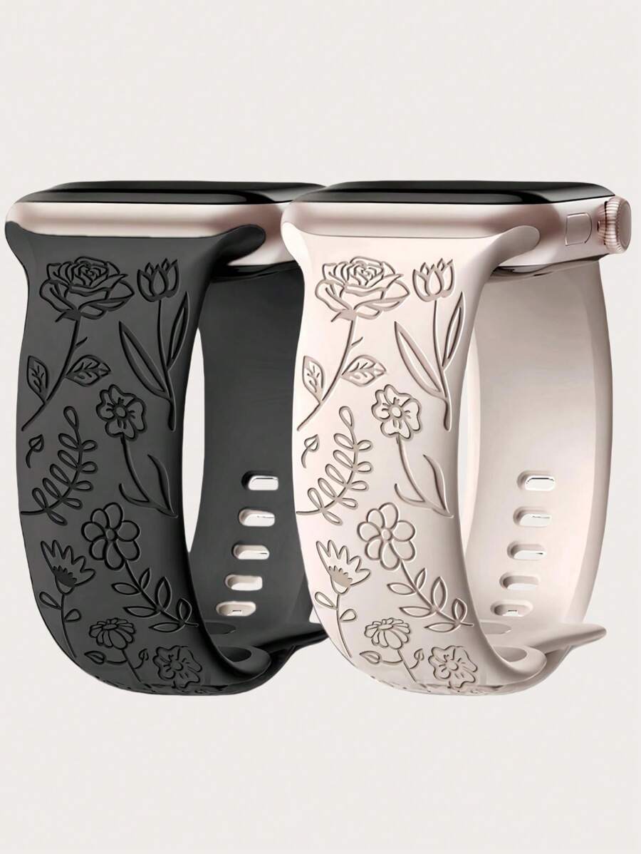 2 komada narukvice za sat sa leopard printom i gravurom, kompatibilna sa Apple Watch 49mm 46mm 45mm 44mm 42mm 41mm 40mm 38mm
