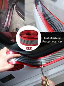 Car Door Sill Anti-Scratch Sticker And Car Bumper Anti-Collision Sticker With Carbon Fiber Pattern 5*100cm/1 Roll