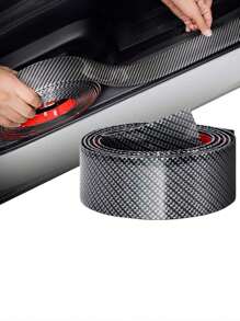 Car Door Sill Anti-Scratch Sticker And Car Bumper Anti-Collision Sticker With Carbon Fiber Pattern 5*100cm/1 Roll