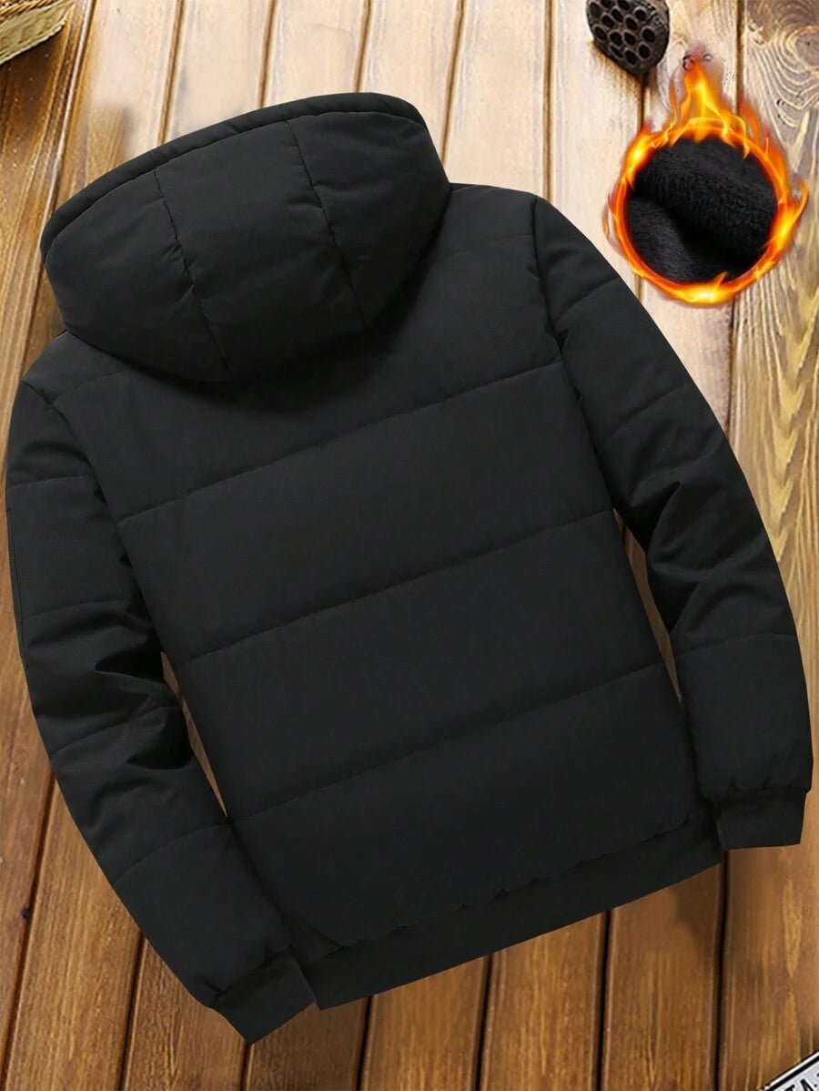 Muški ležerni zimski kaput sa kapuljačom, termalno postavljen