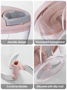 500ML Manual Household Meat Grinder Garlic Chopper Vegetable Cutter Multifunctional Garlic Masher Food Processor Vegetable Chopper Fruit Crusher Manual Onion Masher Kitchen Stuff