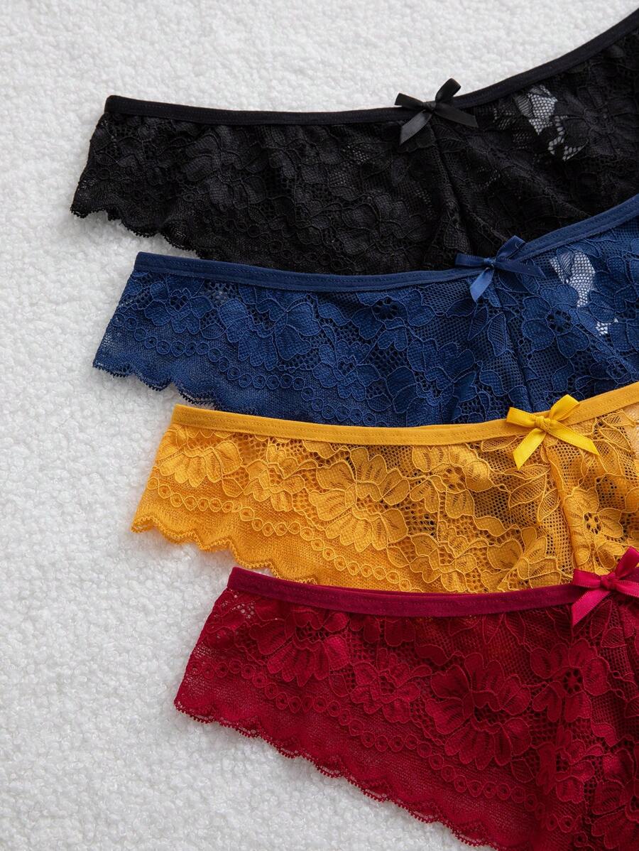 Elegantne ženske čipkaste gaćice trouglastog kroja, višebojne, 7 kom/set, seksi donji veš